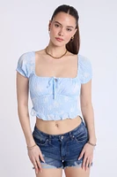Off-Shoulder Smocked Top