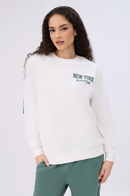 Graphic Oversized Crew Neck Sweatshirt