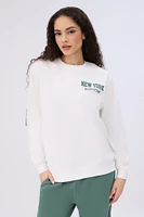Graphic Oversized Crew Neck Sweatshirt