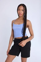 Mid Rise Cargo Bermuda Twill Shorts