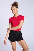 Ribbed Knit Pull-On Shorts