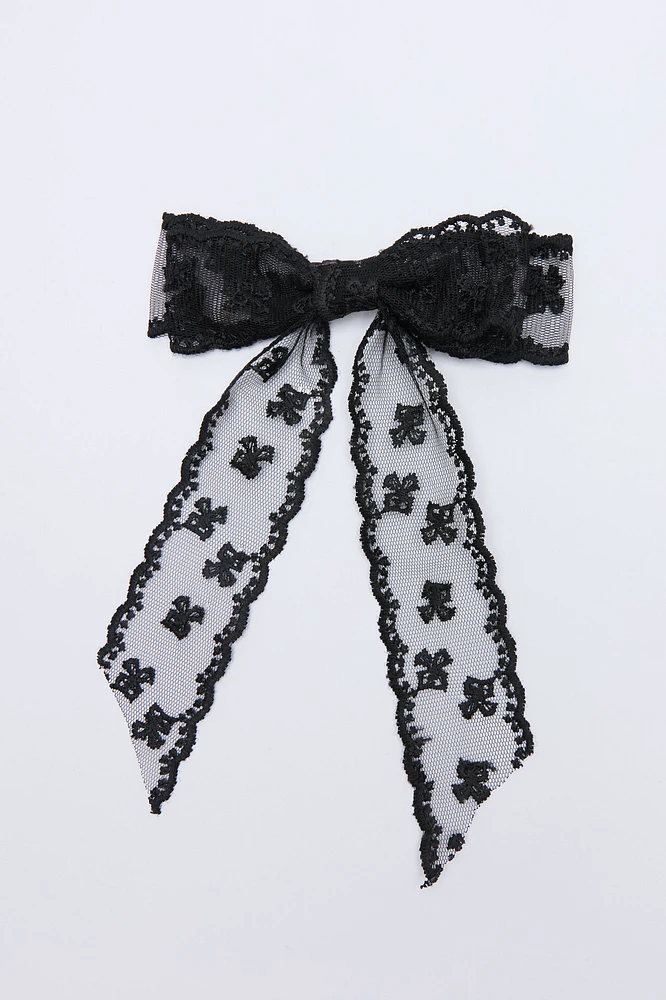 Lace Bow Clip