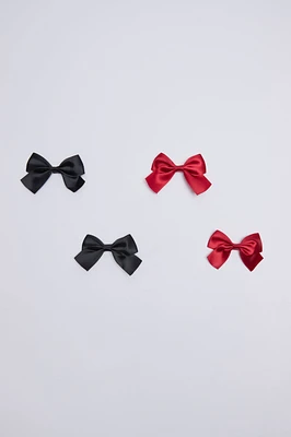 Mini Ribbon Bow Clips 4-Pack