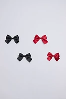 Mini Ribbon Bow Clips 4-Pack