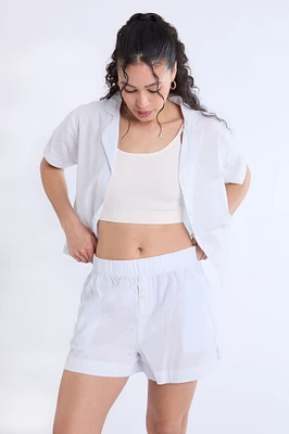 Cotton Pajama Striped Boxer Shorts