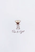 Espresso Martini Sip And Yap Graphic Boyfriend Tee
