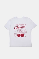Delicious Cherries Graphic Boyfriend Tee