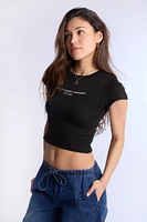 T-shirt ajusté imprime? graphique Sorry If I Look Interested I'm Not