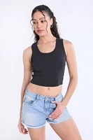 Ribbed Scoop Neck Tank Top
