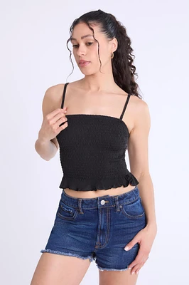 Super Soft Smocked Square Neck Cami Top