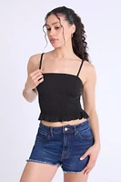 Super Soft Smocked Square Neck Cami Top
