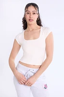 Short Sleeve Square Neck Baby Tee