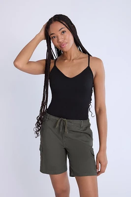 Super Soft Ribbed Cross-Back Bodysuit