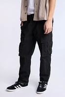 Relaxed Zip Cargo Twill Pants