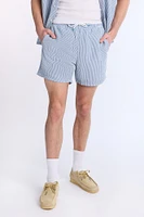 Striped Seersucker 5.5" Swim Trunks