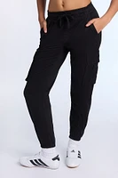 High Rise Twill Cargo Jogger
