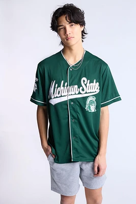 Michigan State Button-Up Baseball Jersey