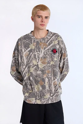 Toronto Raptors Graphic Tree Camouflage Oversized Sweatshirt