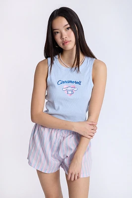 Cinnamoroll Super Soft Pajama Tank Top And Shorts 2-Piece Set
