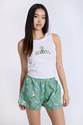 Peanuts Super Soft Pajama Tank Top And Shorts 2-Piece Set