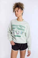 Hello Kitty And Friends Graphic Crew Neck Oversized Sweatshirt