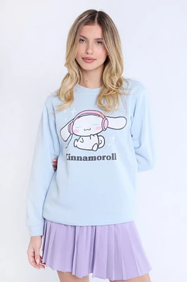 Cinnamoroll Music Graphic Crew Neck Sweatshirt