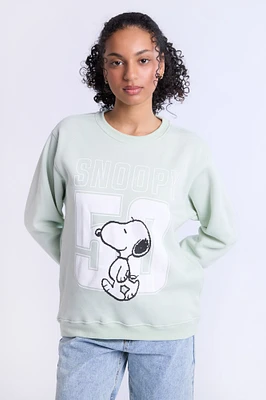 Peanuts Snoopy 50 Graphic Crew Neck Sweatshirt
