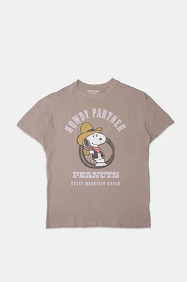 Peanuts Snoopy Howdy Graphic Boyfriend Tee