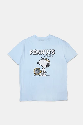 Peanuts Snoopy Racquet Graphic Boyfriend Tee