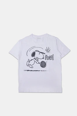 Peanuts Snoopy Pow Graphic Boyfriend Tee