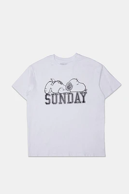 Peanuts Snoopy Sunday Graphic Boyfriend Tee