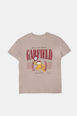 Garfield Crest Graphic Boyfriend Tee