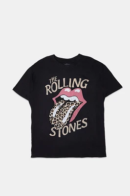 The Rolling Stones Leopard Graphic Boyfriend Tee