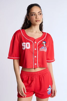 Snoopy 50 Mesh Cropped Jersey