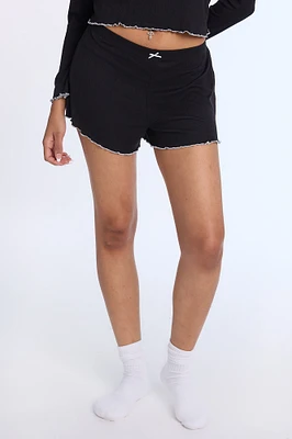 AERO Pointelle Knit Pajama Shorts
