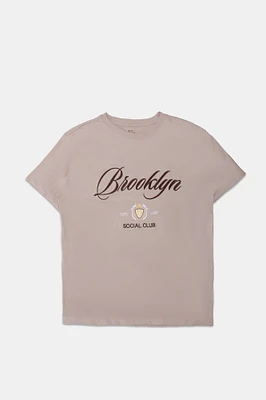 Aéropostale Brooklyn Soccer Club Graphic Boyfriend Tee