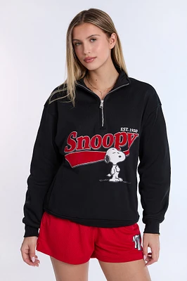 Peanuts Snoopy Quarter-Zip Sweatshirt