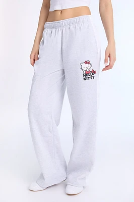 Hello Kitty Wide Leg Sweatpants