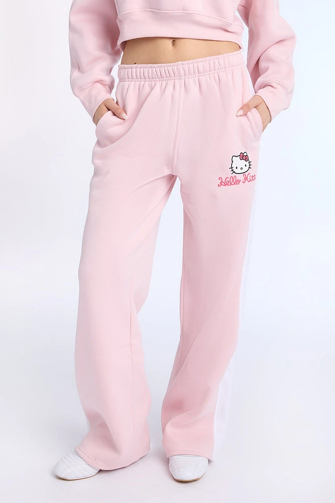 Hello Kitty Wide Leg Sweatpants