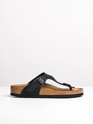 WOMENS BIRKENSTOCK GIZEH BLACK BOYFRIEND SANDALS