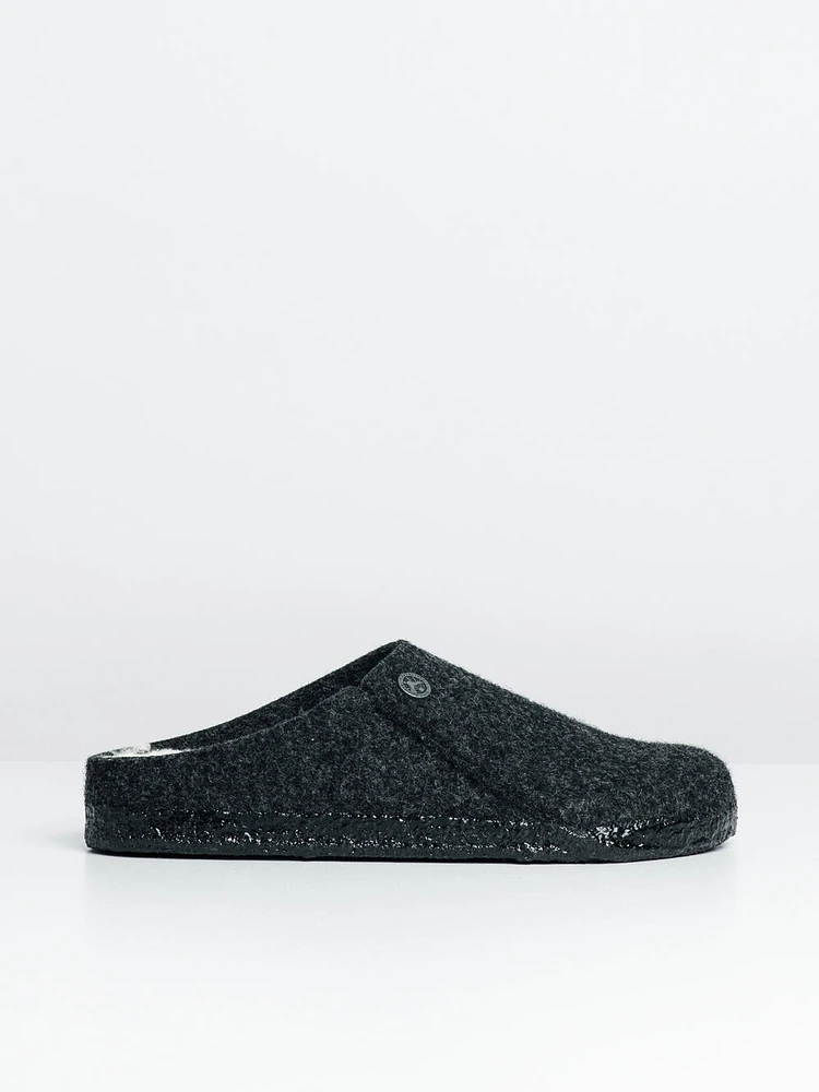 WOMENS BIRKENSTOCK ZERMATT SHEARLING SLIPPERS - ANTHRACITE