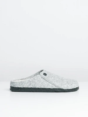 WOMENS BIRKENSTOCK ZERMATT SHEARLING SLIPPERS - LIGHT GREY