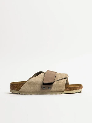 WOMENS BIRKENSTOCK KYOTO SUEDE NARROW SANDALS - TAUPE