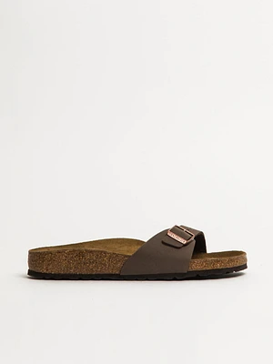 WOMENS BIRKENSTOCK MADRID BIRKIBUC NARROW FIT SANDALS - MOCHA