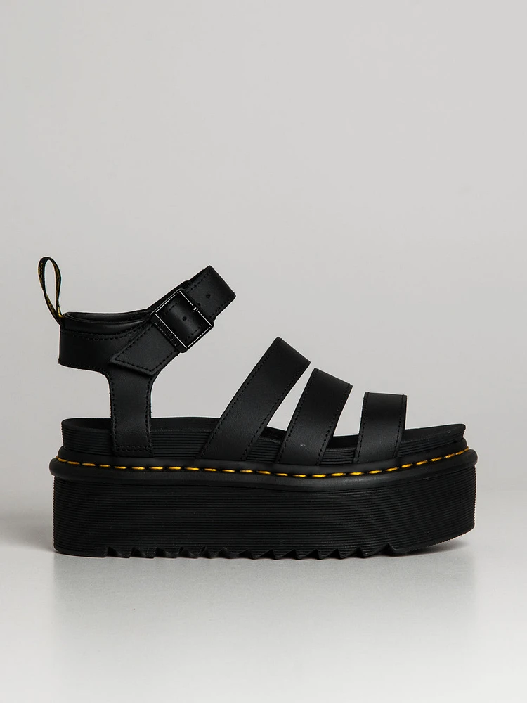 WOMENS DR MARTENS BLAIRE QUAD PLATFORM LEATHER SANDALS - CLEARANCE