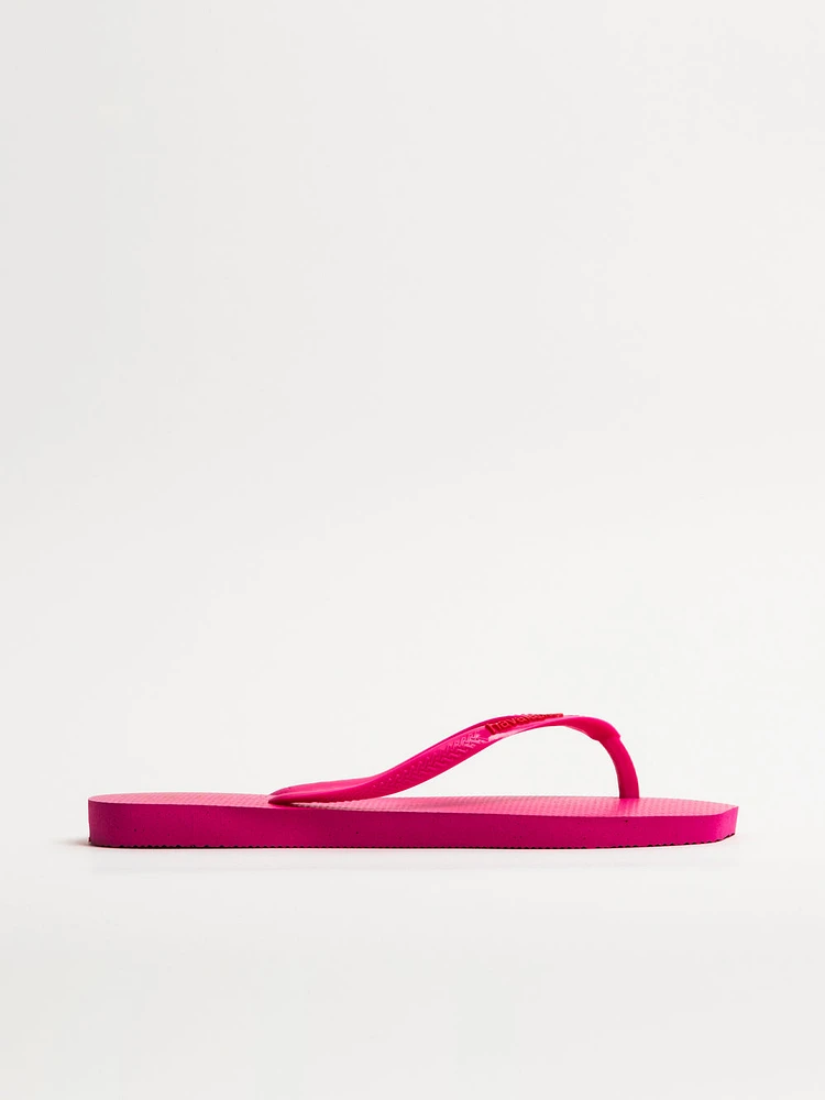 WOMENS HAVAIANAS SLIM SQUARE LOGO POP UP - ROSE
