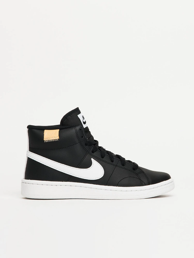WOMENS NIKE COURT ROYALE 2 MID SNEAKER - BLACK/WHITE