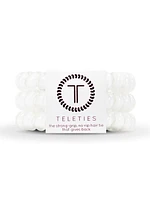 TELETIES HAIR TIE LARGE - COCONUT WHITE - CLEARANCE