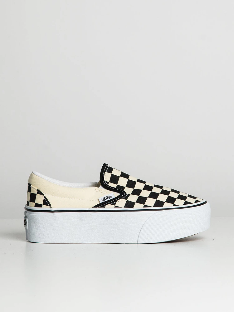 WOMENS VANS CLASSIC SLIP ON STACKFORM - CHECKER CLEARANCE