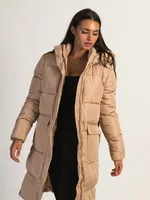 AZALEA WANG STASSI LONG HOODIE PUFF JACKET - CLEARANCE